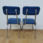 Vintage Mid Century Chroom En Skai Buizen Stoelen thumbnail 16