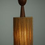 Erg Leuke Vintage Jute Design Hanglamp Afgewerkt Met Hout thumbnail 3