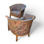 2 X Armchair / Club Chair / Floral Fabric / 1980s thumbnail 11