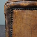 Antieke Schapenleren Fauteuil, Vol Patina thumbnail 12