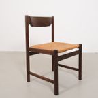 Mid-century Wengé Eetkamerstoelen Met Rotan Zitting - Set Van 4 thumbnail 11
