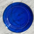4x Dinerbord Donkerblauw Glas thumbnail 5