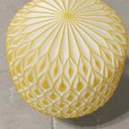 Vintage Glazen Plafondlamp, Wit En Geel thumbnail 13