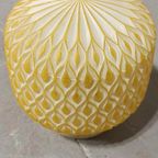 Vintage Glazen Plafondlamp, Wit En Geel thumbnail 6