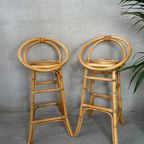 2x Vintage Tiki Barkrukken – Bamboe thumbnail 3