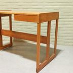 Vintage Design Houten Bureau Desk thumbnail 7