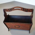 Hand Paint Decorated Magazine Holder 1960s thumbnail 5