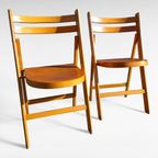 2x Mid Century Design Beukenhout Klapstoelen. thumbnail 8
