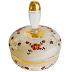 Artdeco Poeder Doosje Glas Goud Art Deco Sieradendoosje Handgeschilderd thumbnail 5