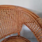 Een Paar Vintage Boho Stijl Rotan Webbing Fauteuils. thumbnail 9