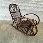 Vintage Schommelstoel Manou Rotan - Donkerbruin thumbnail 4