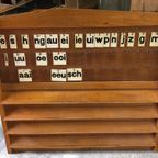 Vintage Grote Leesplank, Houten Letterbord thumbnail 2