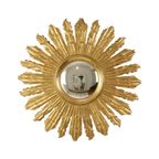 Grote Houten Zonnespiegel Sunburst Butler Xl Spiegel Goud 70Cm thumbnail 17