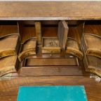 Antieke Hollandse Wortelnoten Buik Secretaire / Klepbureau thumbnail 6