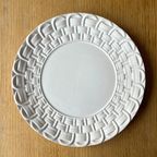 Vintage Portugese White Basket Weave Plate thumbnail 3