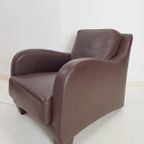 Fauteuil Musa Design Leer Modern Lounge Chair Leder Italië thumbnail 6