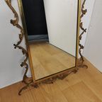 Vintage Barok Messing Spiegel Kuifspiegel Schouwspiegel thumbnail 7