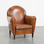 Comfortabele Schapenleren Art Deco Stijl Design Fauteuil Met Een Mooi Patina thumbnail 9