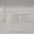Vintage Set Bijzettafeltjes Plexiglas Nesting Tables Aqryl thumbnail 10