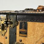 Oshkosh Steamer Trunk Antiek thumbnail 18