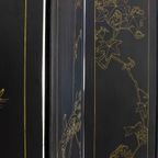 Black Oriental Room Divider With Marble Stone Details thumbnail 13