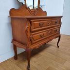 Brocante Vintage Kaptafel Make-up Tafel Met Drieluikspiegel thumbnail 10