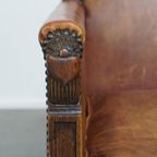 Prachtige, Karaktervolle En Unieke Luxe Schapenleren Art Deco Design Fauteuil/ Armchair thumbnail 10