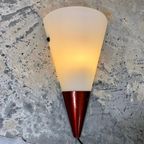 Vintage Lakro Wandlamp Glas En Metaal thumbnail 8