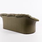 Chesterfield Style Green Leather Sofa From Skippers, Denmark thumbnail 11