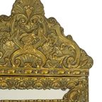 Antieke Kussenspiegel Repousse Spiegel Facet Frankrijk 19de Eeuw thumbnail 7