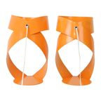 Abstracte Oranje Tafellampen Set Van 2 Gevormd Metaal Sixties thumbnail 2