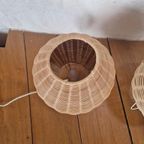 2 Rotan Atomic Stijl Tafellampen Ibiza Boho thumbnail 5