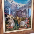 Oostenrijk 3d Vintage Schilderij Met Kristal Stenen Etc. thumbnail 3