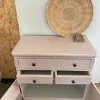 Oud Roze Antieke Commode Met Wasbak thumbnail 7