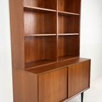 Scandinavisch Vintage Teak Fineren Boekenkast thumbnail 10