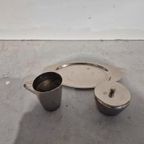 Gehamerd Melk En Suiker Setje Op Dienblad thumbnail 7