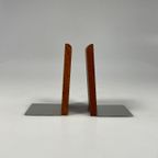 Vintage Set Teakhouten Boekensteunen, Mid Century, Kai Kristiansen thumbnail 9