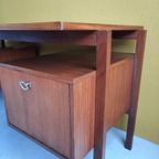 Vintage Design Teak Fineer Bureau, Desk, Divider, Werkplek thumbnail 7