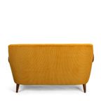 Geherstoffeerde Okergele Deense Design Sofa, 1960s thumbnail 5