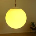 Retro Vintage Lamp Hanglamp Jaren 60 / 70 Melkglas Wit Bol thumbnail 2