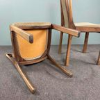 Set Van 4 Vintage Houten Eetkamerstoelen, Jaren 60 thumbnail 9