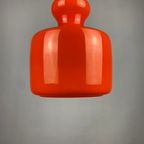 1 Of 2 Bright Orange Glass Pendant Light By Peill And Putzler 1960 thumbnail 4