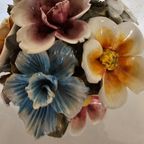 Bassano Ceramics Basket With Flowers, Italy 1950s thumbnail 25