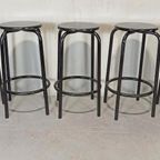 5 X Vintage Barkruk, Zwart, P/p/s thumbnail 10