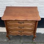 Vintage 3 Ladekast Op Schattige Gebogen Pootjes, 72 Cm Hoog En 70 Cm Breed thumbnail 3