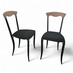 2 X Charme Dining Chair By Fasem Is A Slender, Yet Strong Masterpiece 1980s thumbnail 5