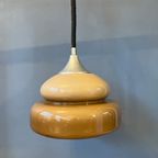 Mid Century Space Age Hanglamp - Vintage Beige Light Fixture thumbnail 7