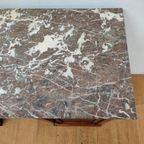 Vintage Antiek Bureau Buro Sidetable Kaptafel Marmer Blad thumbnail 11