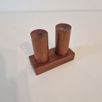 Vintage Zout En Peper Stel Teakhouten Strooiers Jaren 60 thumbnail 2