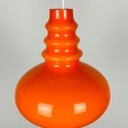 1 Of 4 Midcentury Glass Orange Pendant Light By Peill & Putzler 1960 thumbnail 3